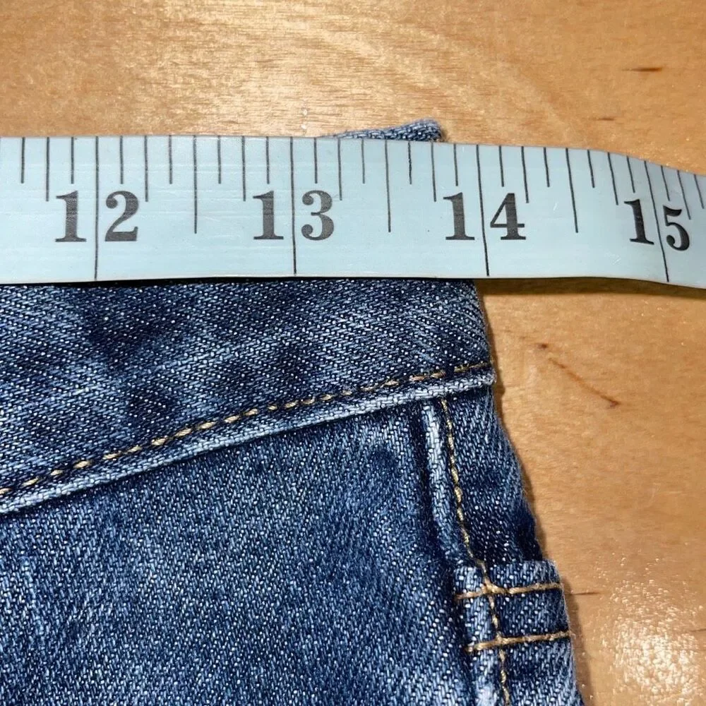 Old Navy Boys Adjustable‎ Waist Faded Loose Boot-Cut Jeans Blue Size 10 Husky